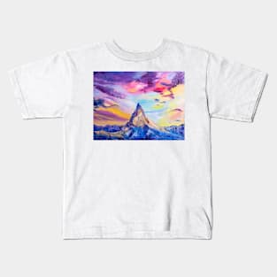 Mountain Matterhorn. Alps. Switzerland and Italy. Kids T-Shirt